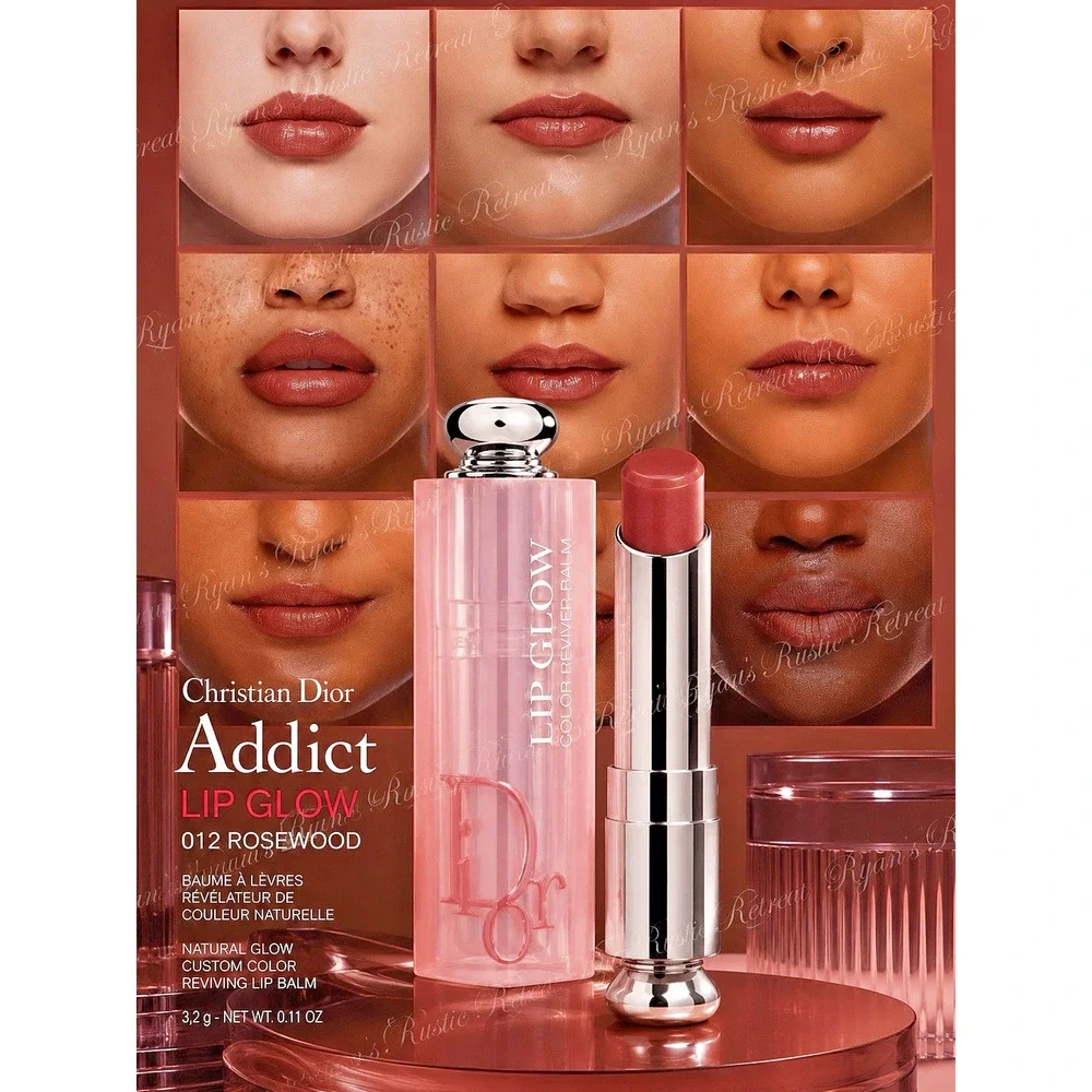 DIOR - Addict lip Glow - Shade: 012 Rosewood - 0.11 oz/ 3.2 g